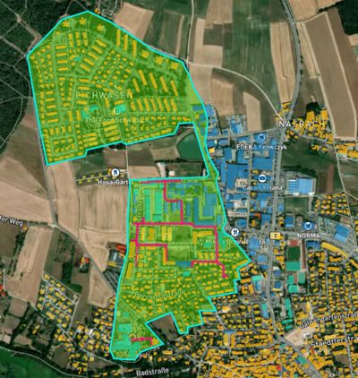 Wärmenetz - Fokusgebiet Schwabach West